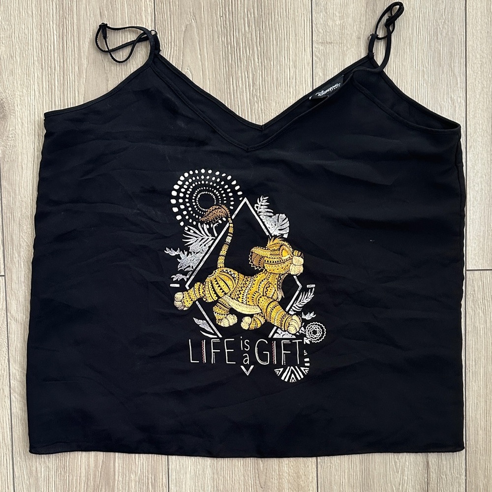 Disney Black and Gold Women's Camisole